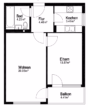 Grundriss - Kapitalanleger aufgepasst! Attraktive 2-Zimmerwohnung mit Balkon und Außenstellplatz