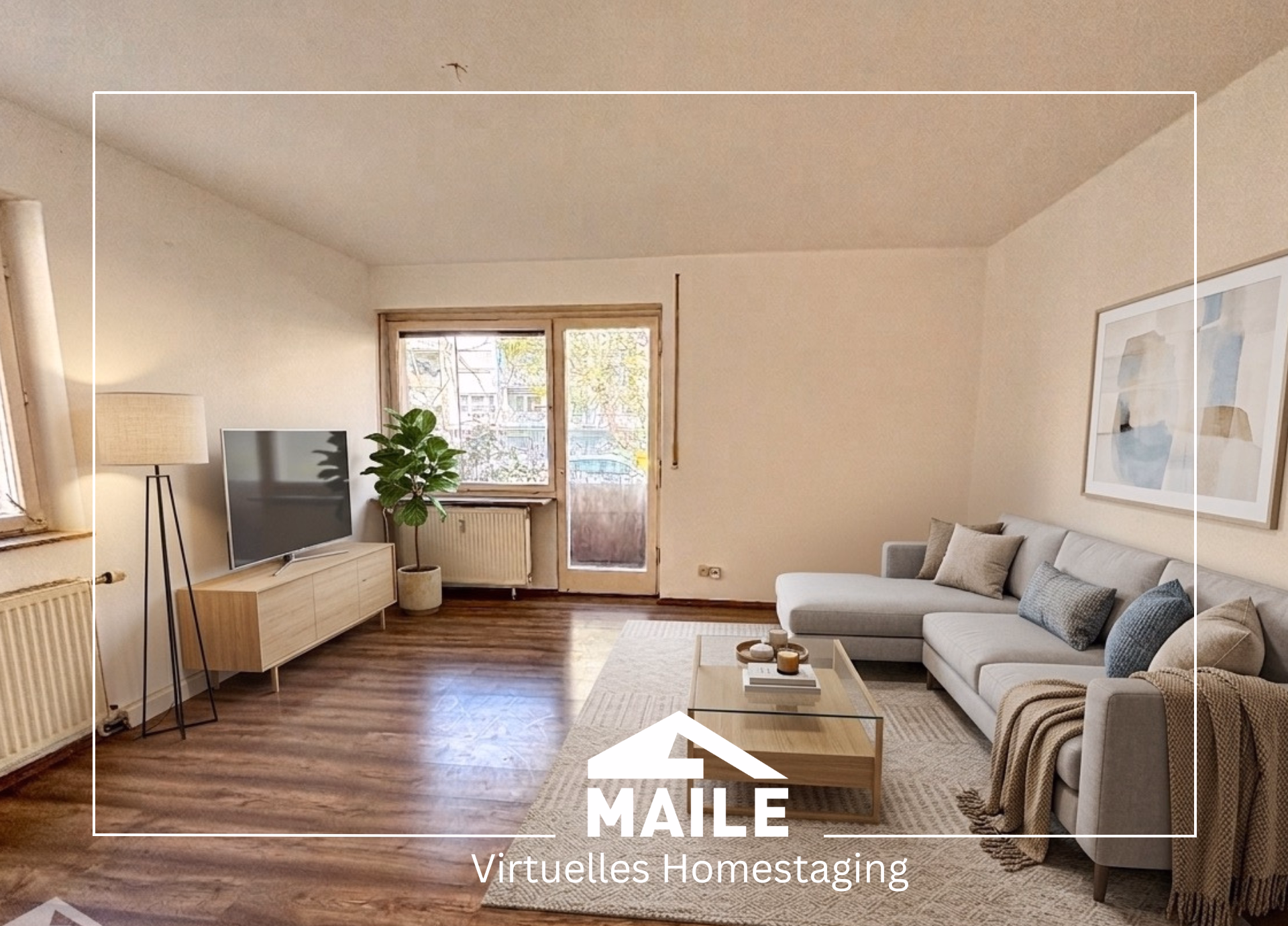 Wohnzimmer - Digitales Homestaging