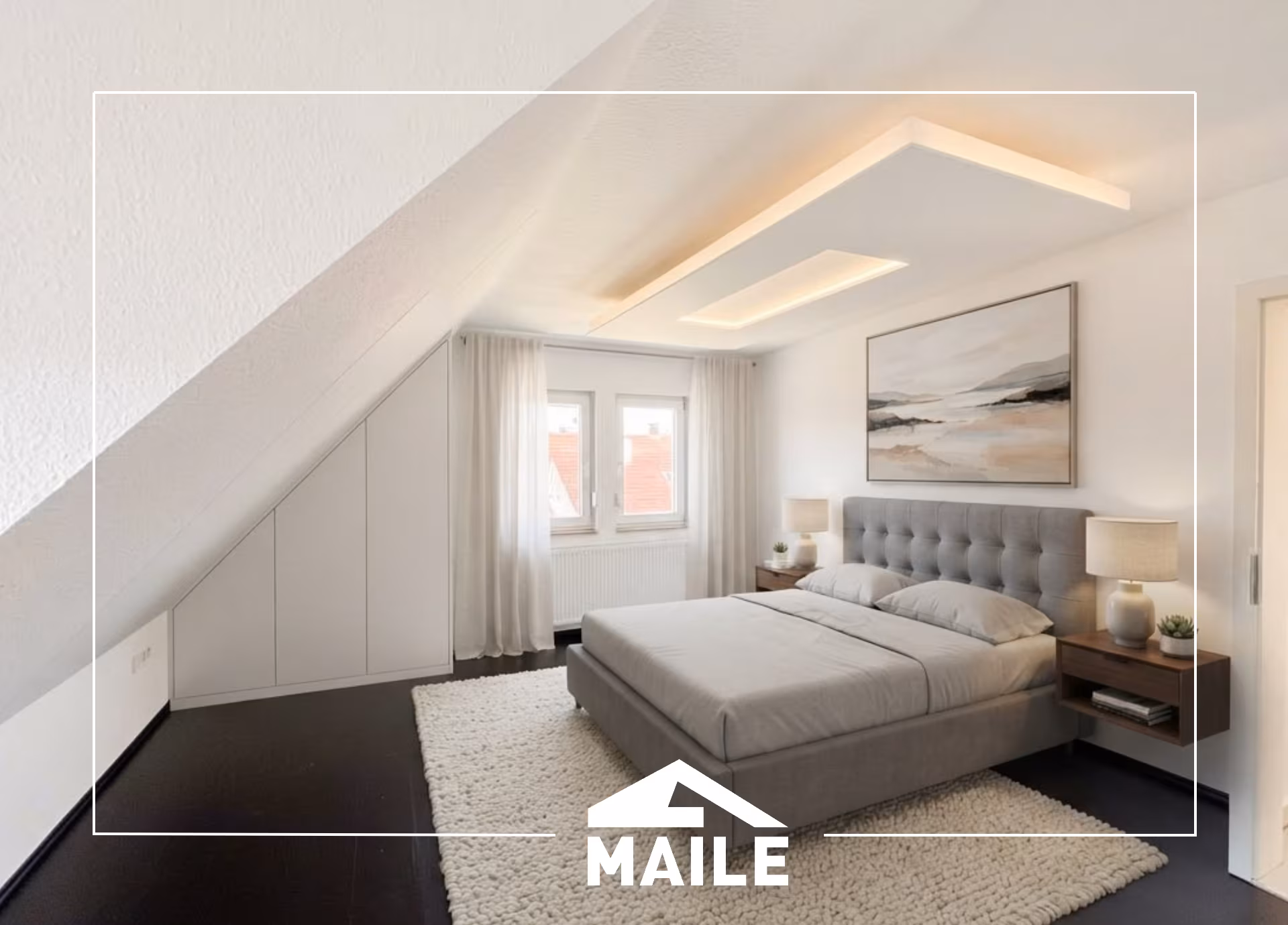 Schlafzimmer-virtuelles Home Staging