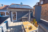 Aussicht Dachterrasse (Sommer) - Neuwertige Maisonette-Wohnung mit großer Dachterrasse in unmittelbarer Nähe des Marienplatzes!