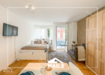 Moderne, voll möblierte 1-Zimmer-Wohnung mit Balkon im beliebten Heusteigviertel - Wohnen/Schlafen